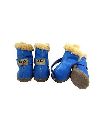 ZOLUX Topánky pre psov T2 (4,5 x 3,5 cm horná výška 7 cm) modré 4 ks
