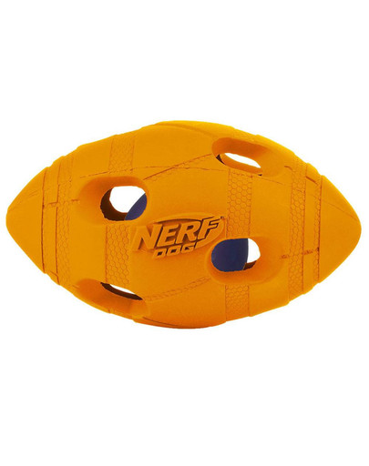 NERF pískacia lopta futbalová LED malá zeleno/oranžová