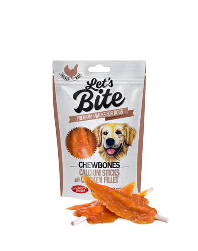 BRIT Let's Bite chewbones calcium sticks & chicken fillet 300 g