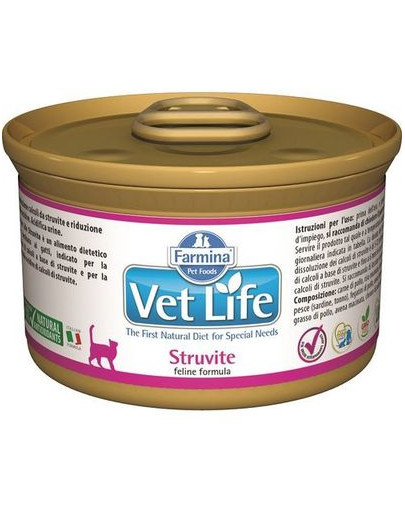 FARMINA VET Life natural diet cat struvite – Krmivo pre mačky 85 g