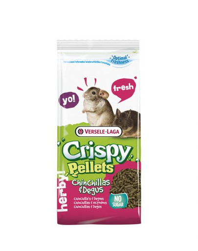 Versele-LAGA Crispy Stelivos Chinchilla & Degus 25kg granulát pre činčily a osmáky 3 mm