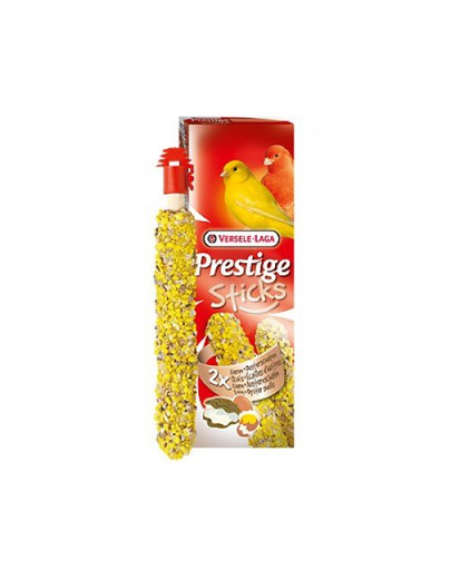 Versele-LAGA Prestige Sticks Canaries Eggs & Oystershells 60 g - jablko a vápnik pre kanáriky