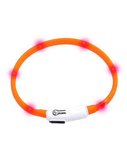 KARLIE LED obojok oranžový 35 cm