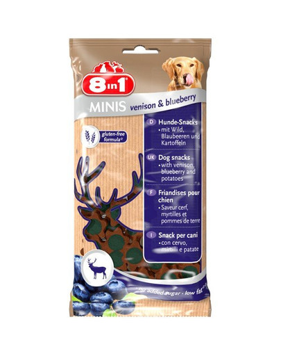 8IN1 Maškrta Minis Venison & Blueberry 100 g