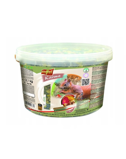 VITAPOL Krmivo pre veveričky 4 ročné obdobia,  2,1 kg