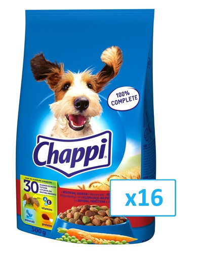 Chappi hovädzie & hydina 500 g x 16