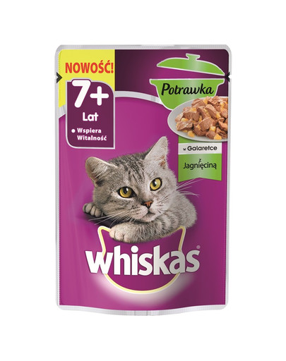 WHISKAS pre seniorov s jahňaconou v omáčke 28x85g