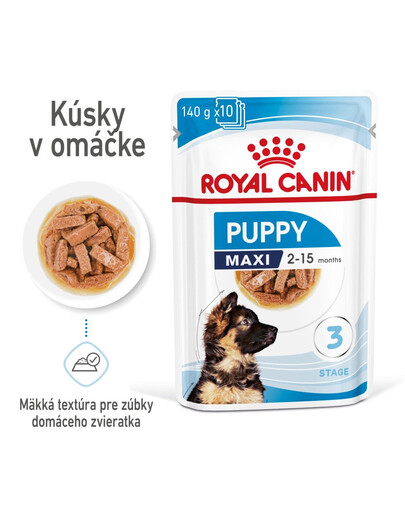 ROYAL CANIN Maxi puppy 10x140 g kapsička pre veľké šteňatá