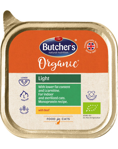 BUTCHER'S Organic Light vanička hovädzie 85 g