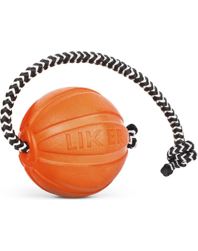 LIKER CORD Dog toy lopta na šnúrke pre psa  9 cm