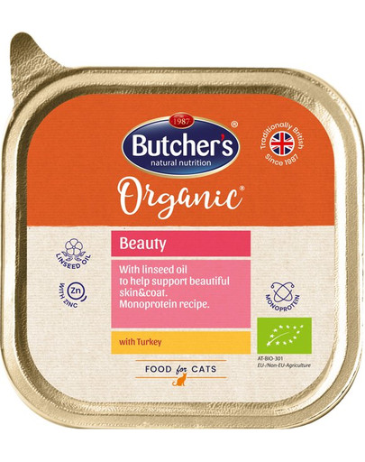BUTCHER 'S Cat Organic Beauty s morkou vanička 85g
