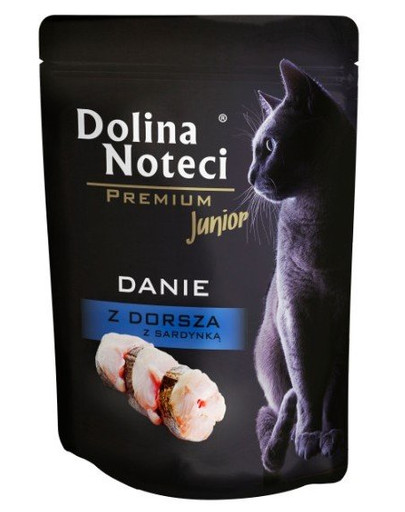 DOLINA NOTECI Premium Junior Danie Treska a sardinky pre mačiatka 85 g