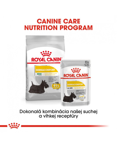 ROYAL CANIN Mini dermacomfort 3 kg granule pre malých psov s problémami s kožou