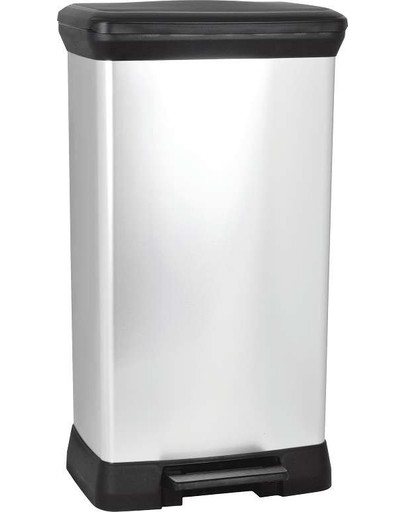 CURVER Odpadkový kôš Decobin pedal 50l - strieborný