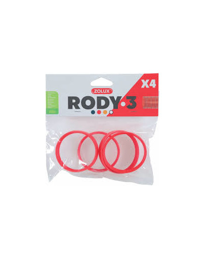 ZOLUX Komponenty Rody 3-spojovací krúžok červený 4 ks