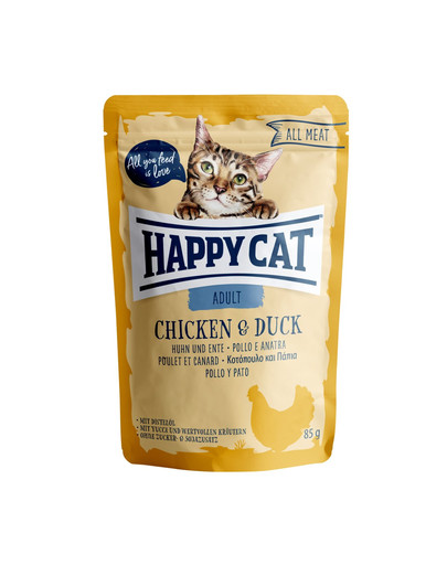HAPPY CAT All Meat Adult Huhn & Ente 85 g kura a kačica