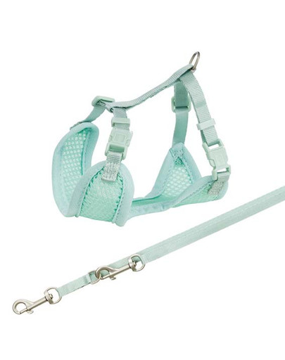 TRIXIE Junior Postroj s vodítkom pre šteňa 26–34 cm/10 mm, 2.00 m, mätová farba