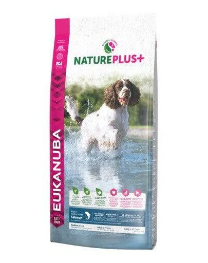 EUKANUBA Nature Plus+ Adult Medium Breed Rich in freshly frozen Salmon 2,3 kg