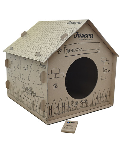 JOSERA Kartónový domček na maľovanie pre mačky