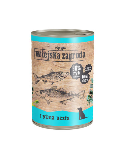 WIEJSKA ZAGRODA Rybie hody 400 g Bezobilná konzerva pre psov
