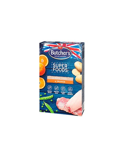 BUTCHER'S Dog Superfoods GF Kačica & Pomaranč 320g