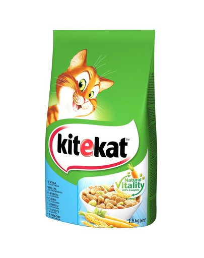 KITEKAT Granule pre mačky s Bielou rybou 1,8 kg x 6 ks