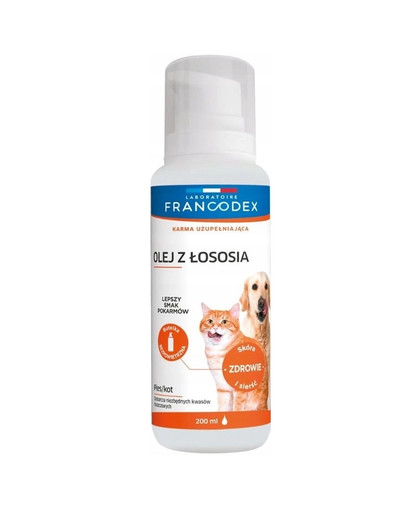 FRANCODEX Lososový olej pes, mačka 200 ml
