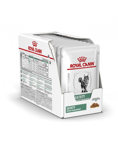 ROYAL CANIN Veterinary Health Nutrition Cat Satiety Pouch 12 x 85 g