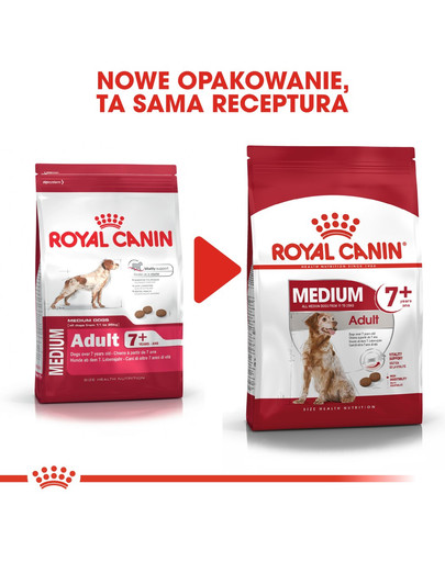 ROYAL CANIN Medium Adult 7+ 10 kg granule pre dospelé starnúce stredné psy