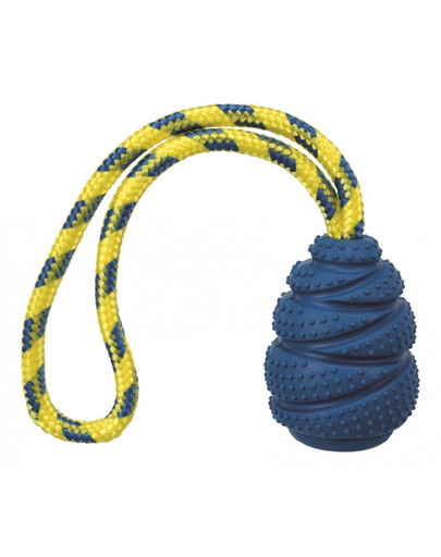 TRIXIE Gumová hračka Sporting Jumper s lanom z prírodnej gumy, 7 cm / 25 cm