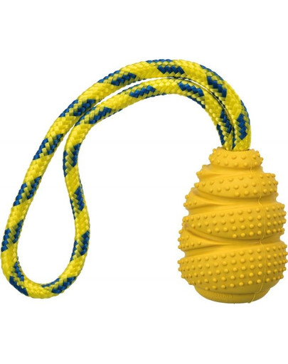 TRIXIE Gumová hračka Sporting Jumper s lanom z prírodnej gumy, 7 cm / 25 cm