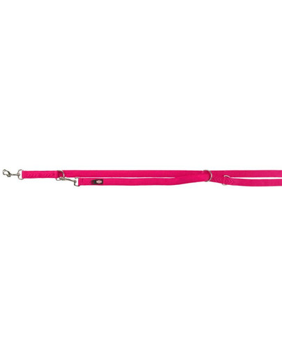 TRIXIE Vodítko Premium, dvojité, L–XL: 2.00 m/25 mm, tmavoružové