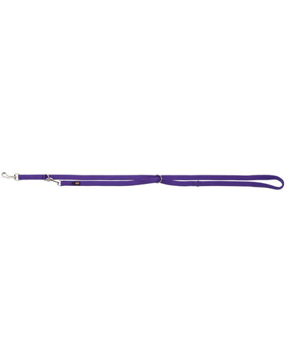 TRIXIE Premium Vodítko, dvojité, L–XL: 2.00 m/25 mm, fialové