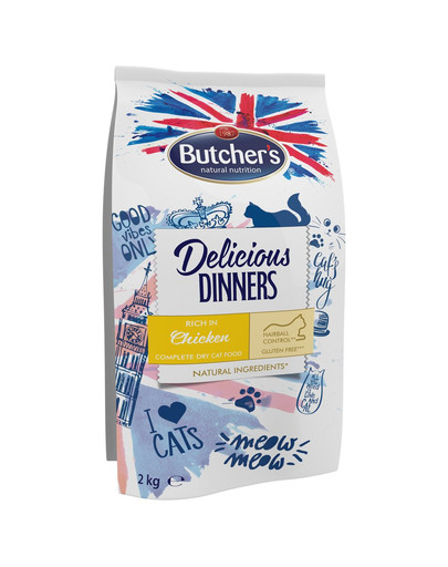 BUTCHER'S Delicious Dinners Cat dry Chicken 2 kg