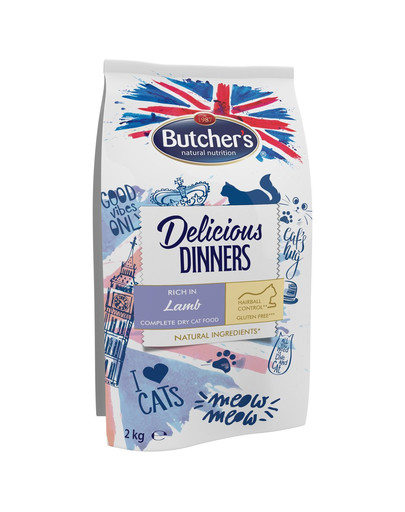 BUTCHER'S Delicious Dinners Cat jahňacie mäso 2kg