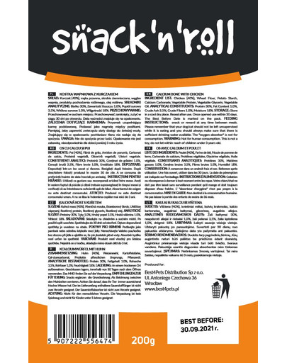 SNACK & ROLL Calcium Bone with Chicken 200 g
