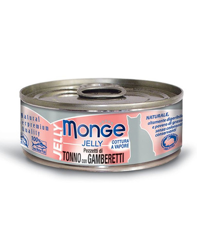 MONGE Jelly Cat Tuniak a krevety 80g