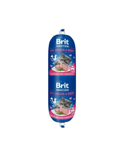 BRIT Sausage Cat kura a králik 180 g