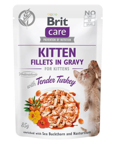 BRIT Care Cat Fillets in gravy with tender turkey 85 g