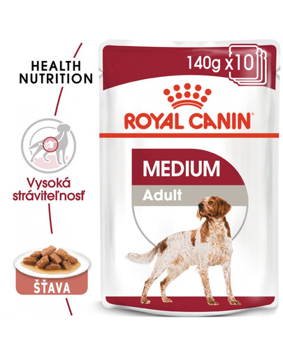 ROYAL CANIN Medium adult 10x140 g kapsička vo šťave pre dospelé stredné psy