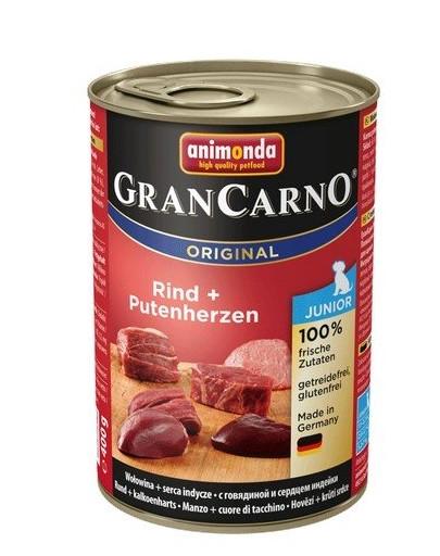 ANIMONDA GranCarno Junior hovädzie/morčacie srdcia