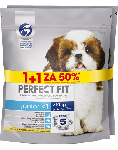 PERFECT FIT Junior XS - S 850 g x 3 ks krmivo pre psov s kuracím mäsom