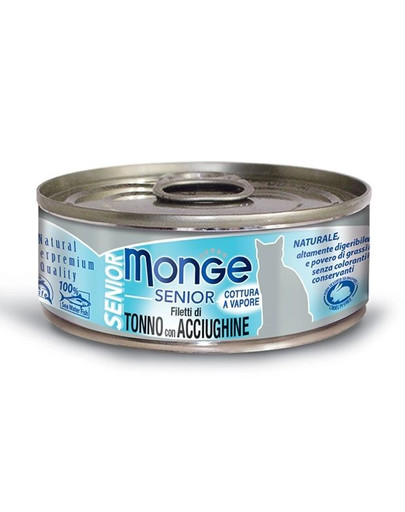 MONGE Senior Tuniak s ančovičkami 80g