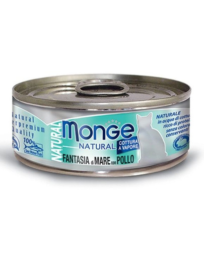 E-shop MONGE Natural Cat Morské plody a kuracie 80g