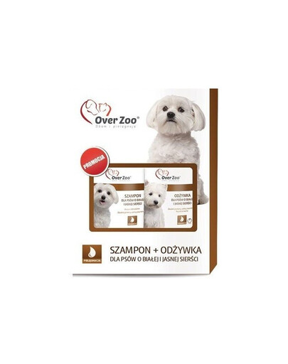 OVER ZOO Sada 250 ml šampón a 240 ml kondicionér pre bielu a svetlú srsť