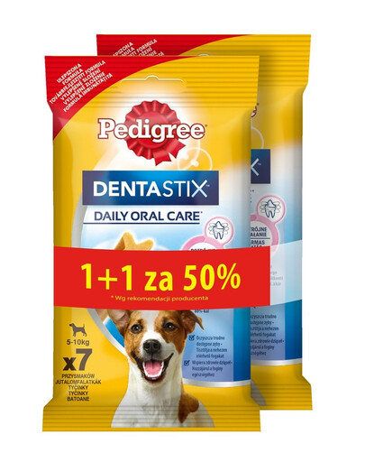 PEDIGREE DentaStix (malé plemená) 7 ks - 110g x 5 1 + 50% ZADARMO