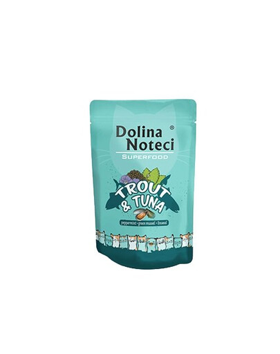 DOLINA NOTECI Superfood pstruh a tuniak 85g pre mačky