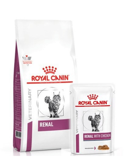 ROYAL CANIN Renal Cat 4 kg + kapsičky Renal Cat kuracie 12 x 85g