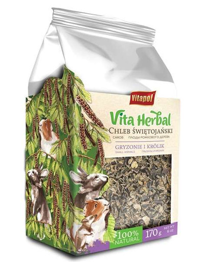 VITAPOL Vita Herbal Carob pre hlodavce a králiky 170 g