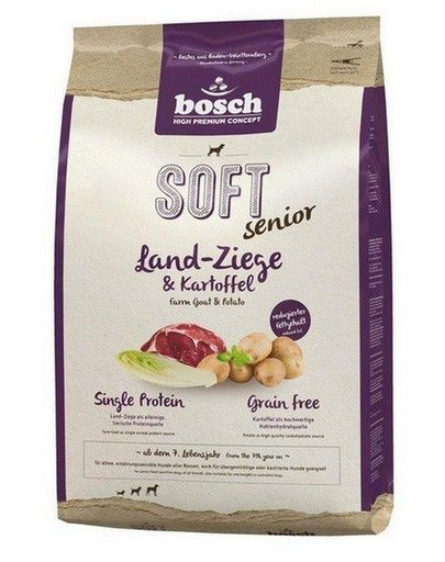 BOSCH Soft Senior Krmivo s kozím mäsom a zemiakmi 12,5 kg +  jelenie tyčinky 7 ks